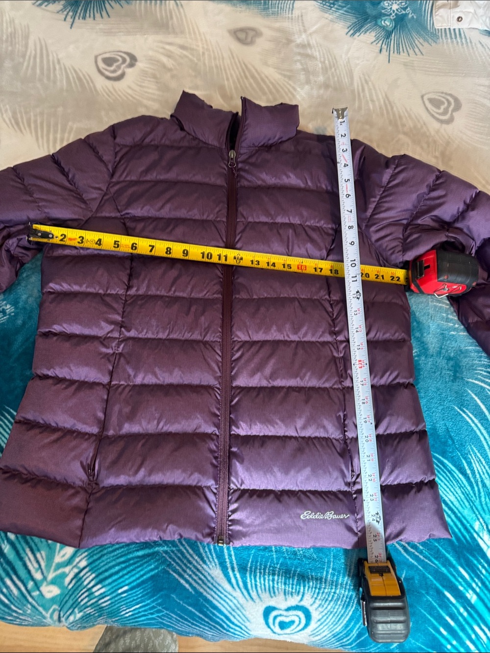 Eddie Bauer Lightweight Quilted Puffer Jacket in Plum